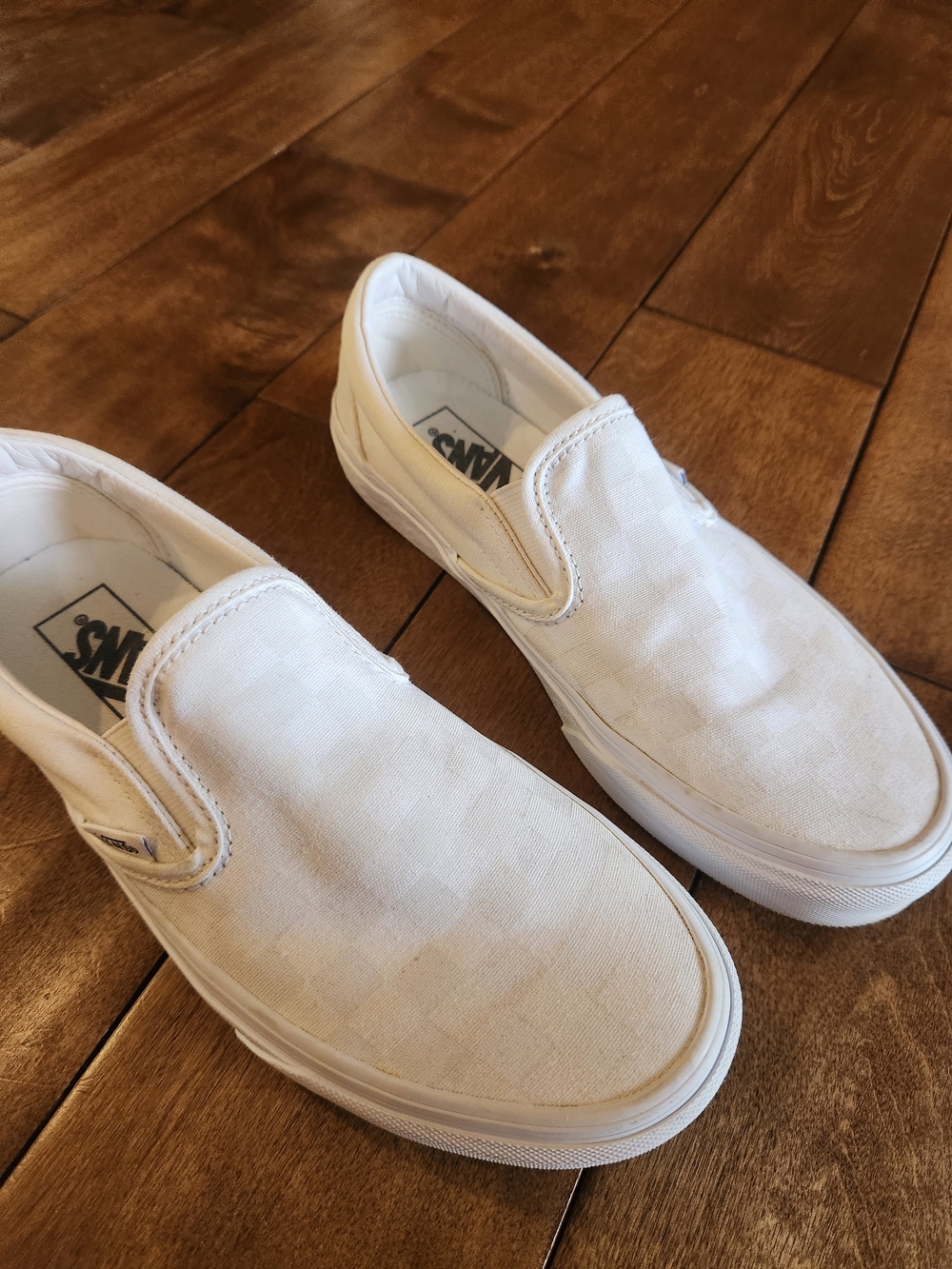 Vans White Classic Slip-On Loafers